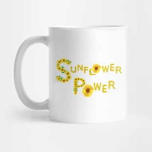Sunflower Power (White Background) Mug